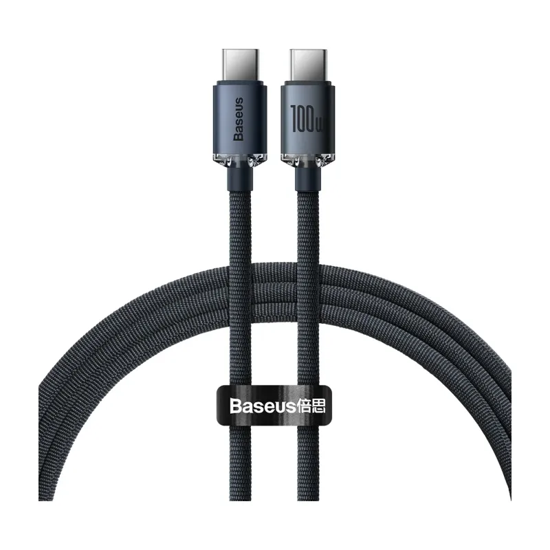 Baseus Crystal Shine Series Cable USB-C to USB-C 100W 2m (Black)