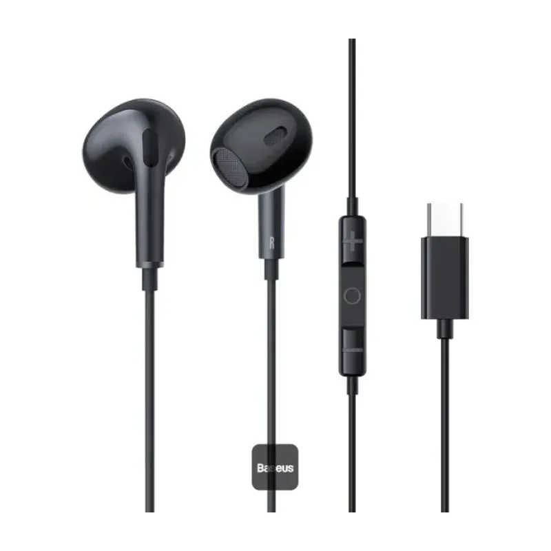 Baseus Encok CZ17 Type-C Semi-In-Ear Wired Earphones (Moon White)