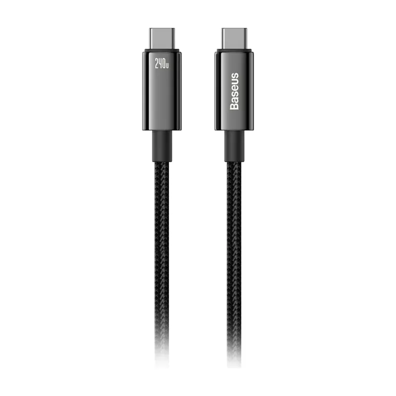 Baseus Tungsten Gold Fast Charging Cable USB-C to USB-C 240W 1m (Black)
