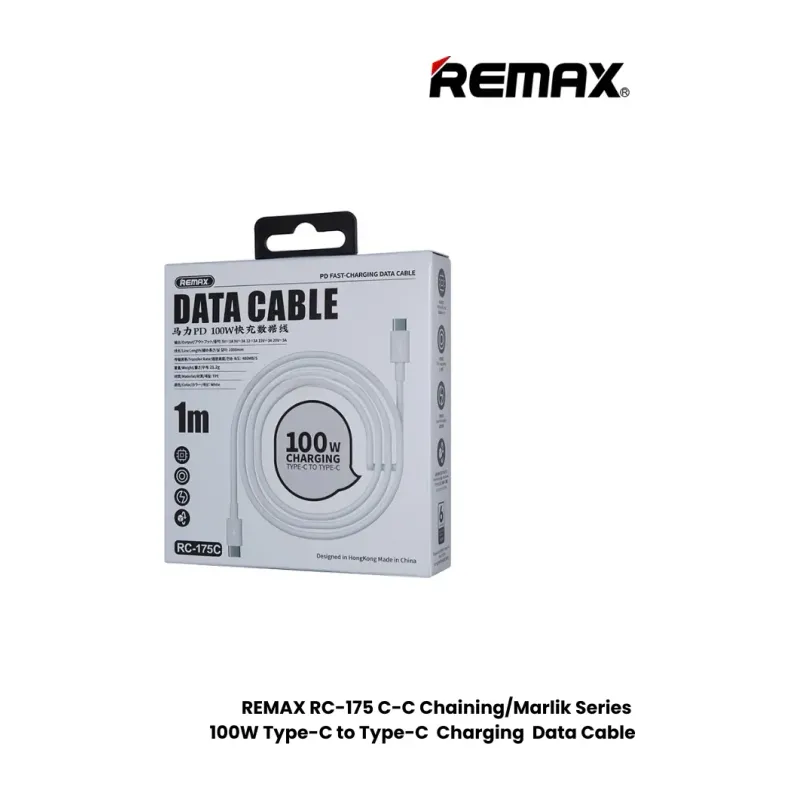 Remax RC-175C Chaining Series 100W USB-C to USB-C Cable 1m
